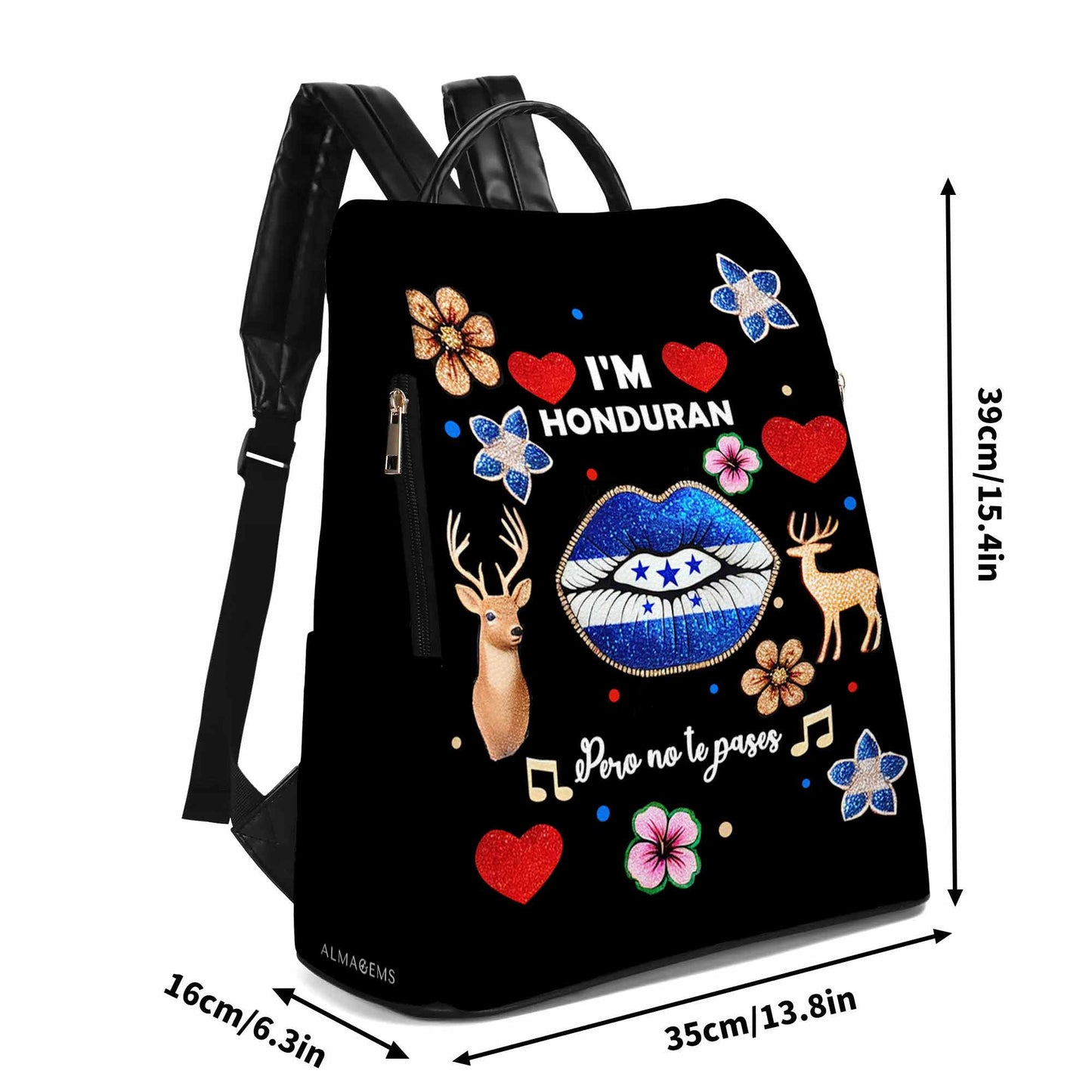 I'm Honduran Pero No Te Pases - Personalized Custom Leather BackPack - LA016_BP