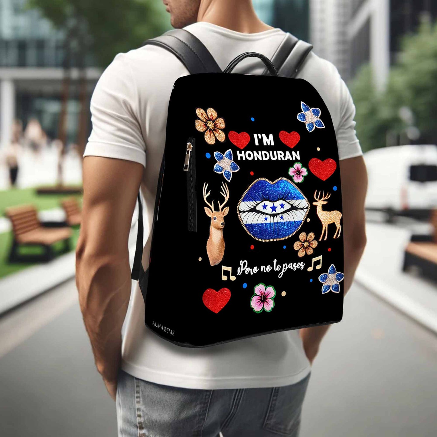 I'm Honduran Pero No Te Pases - Personalized Custom Leather BackPack - LA016_BP