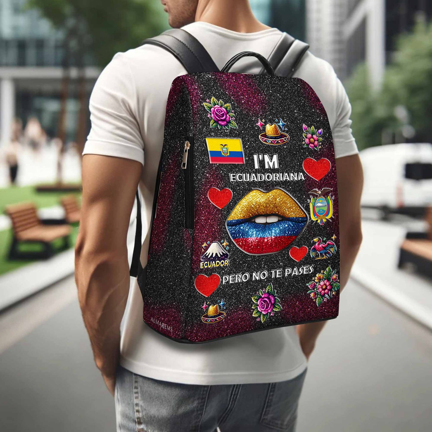 I'm Ecuadoriana Pero No Te Pases - Personalized Custom Leather BackPack - LA017_BP