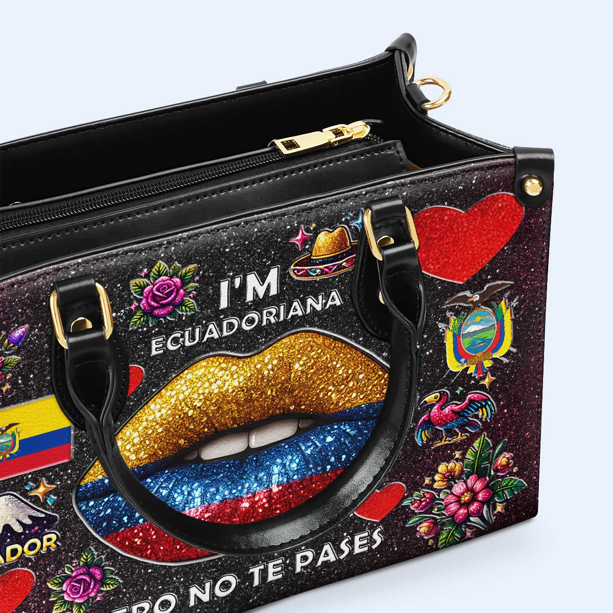 I'm Ecuadoriana Pero No Te Pases - Personalized Custom Leather Handbag - LA017_HB