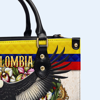 COLOMBIA IT'S IN MY BLOOD - Personalized Custom Leather Handbag - LA018_HB