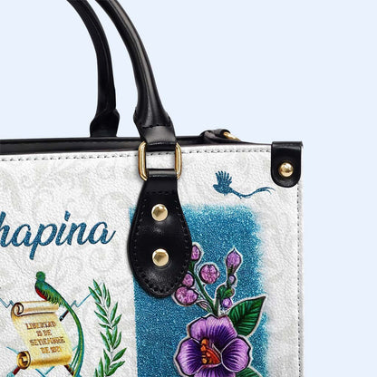 CHAPINA. IT'S IN MY BLOOD - Personalized Custom Leather Handbag - LA019_HB