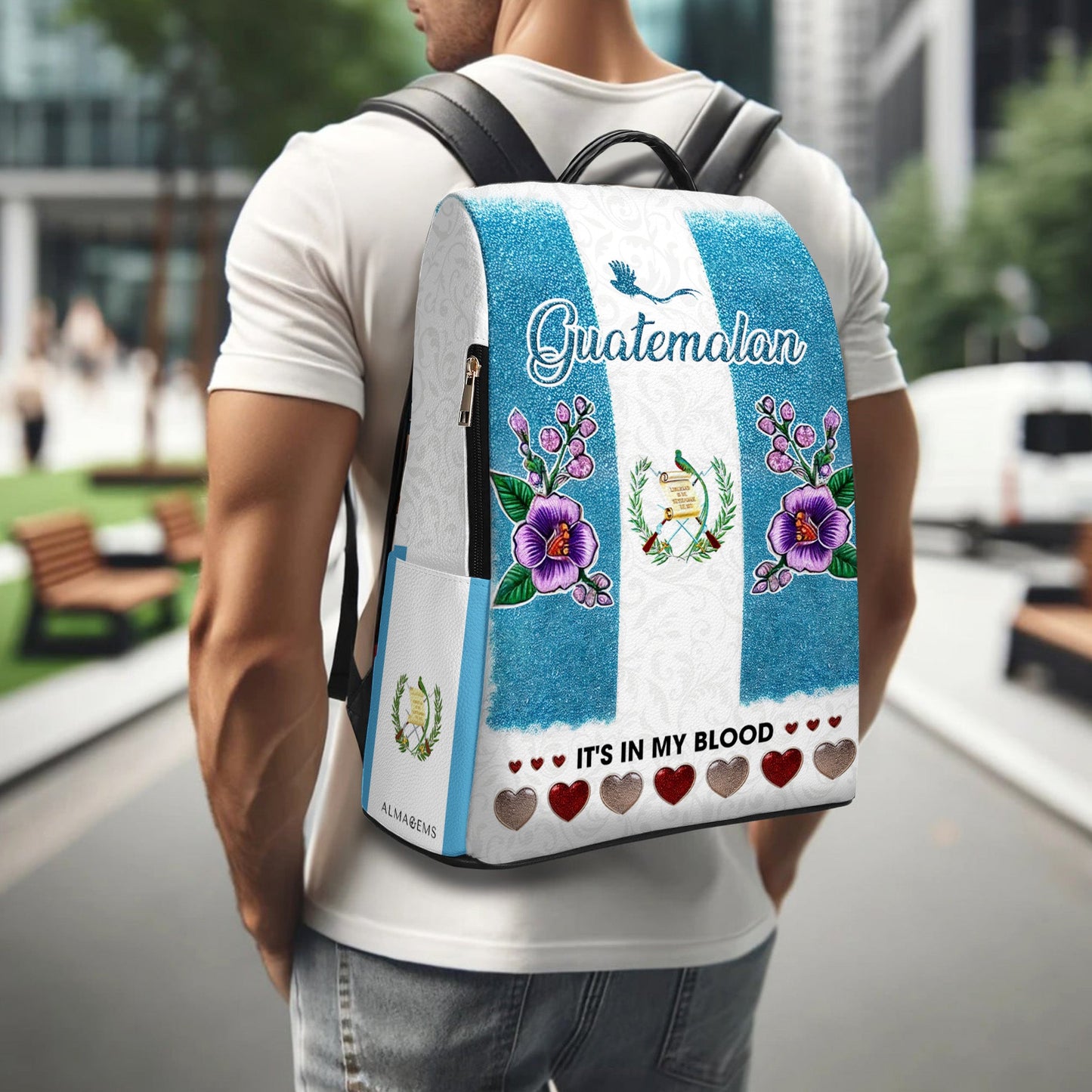 Guatemalan. It's In My Blood - Personalized Custom Leather BackPack - LA019_BP