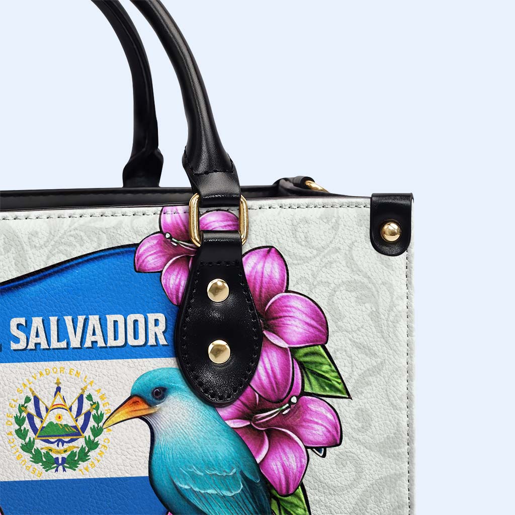 El Salvador, It's in My Blood - Personalized Custom Leather Handbag - LA020_HB