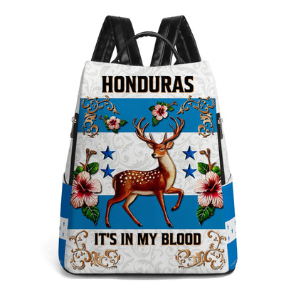 Honduras. It's in my blood - Personalized Custom Leather BackPack - LA022_BP