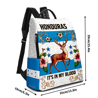 Honduras. It's in my blood - Personalized Custom Leather BackPack - LA022_BP