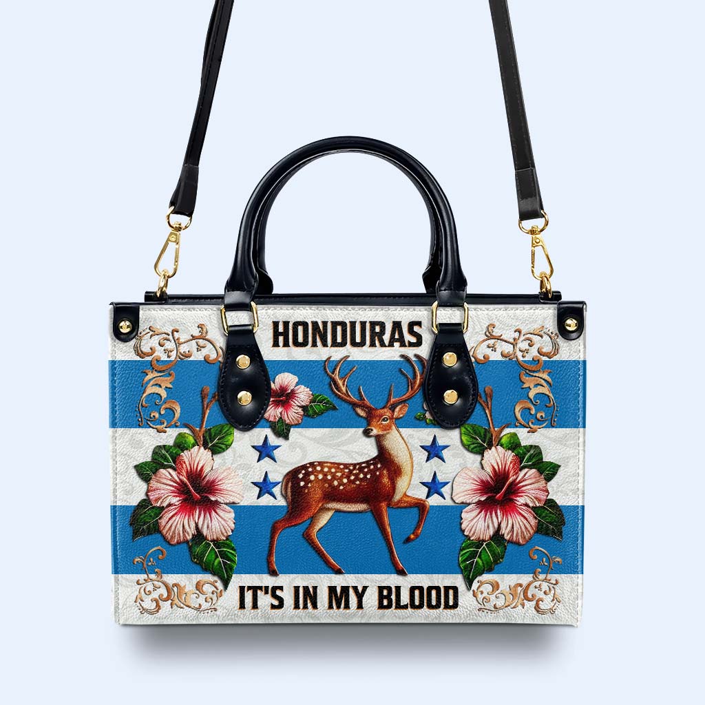 Honduran It's In My Blood - Personalized Custom Leather Handbag - LA022_HB