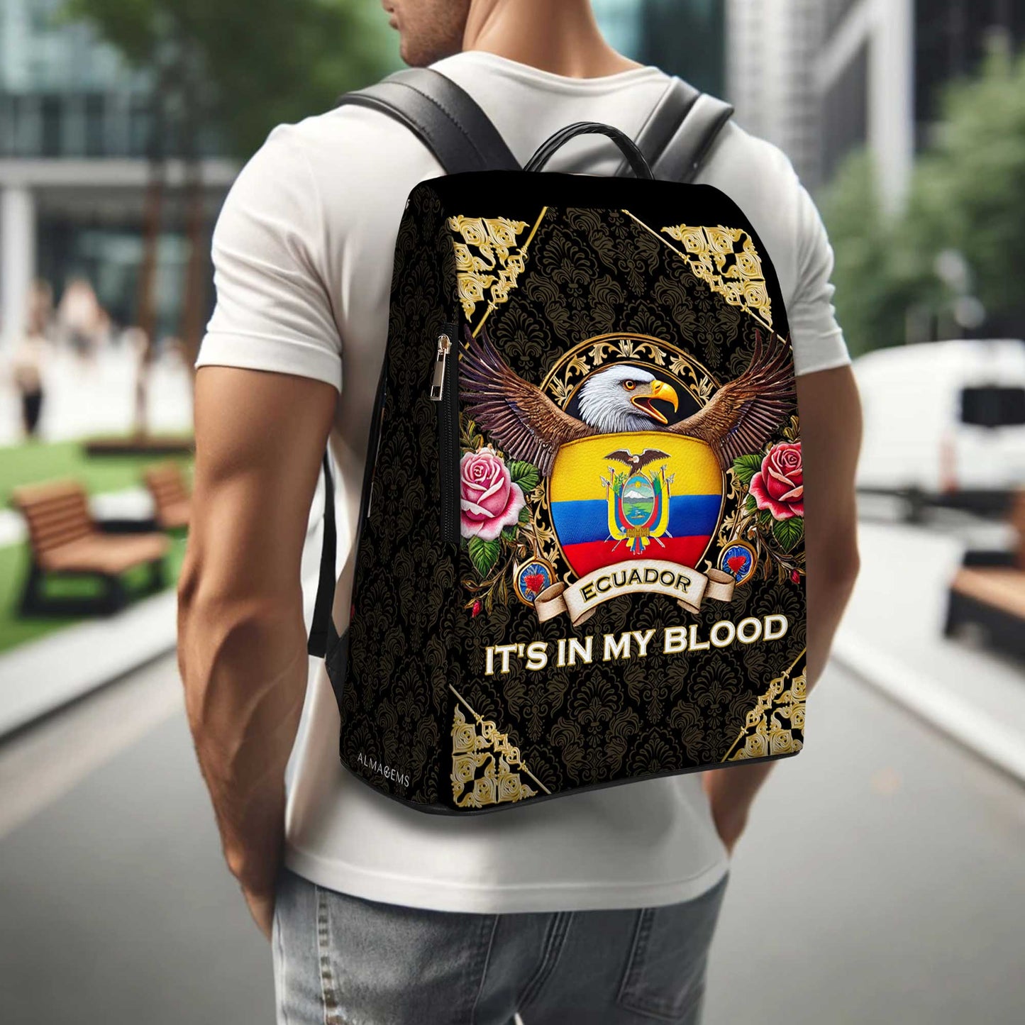 Ecuadorian It's In My Blood - Personalized Custom Leather BackPack - LA024_BP