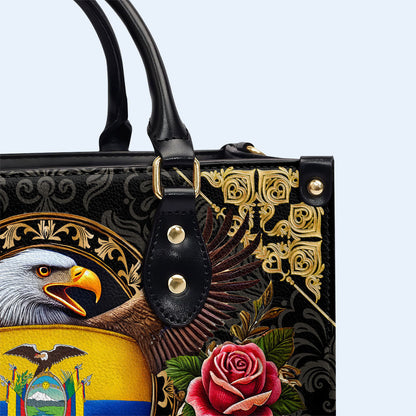 ECUADOR. IT'S IN MY BLOOD - Personalized Custom Leather Handbag - LA024_HB