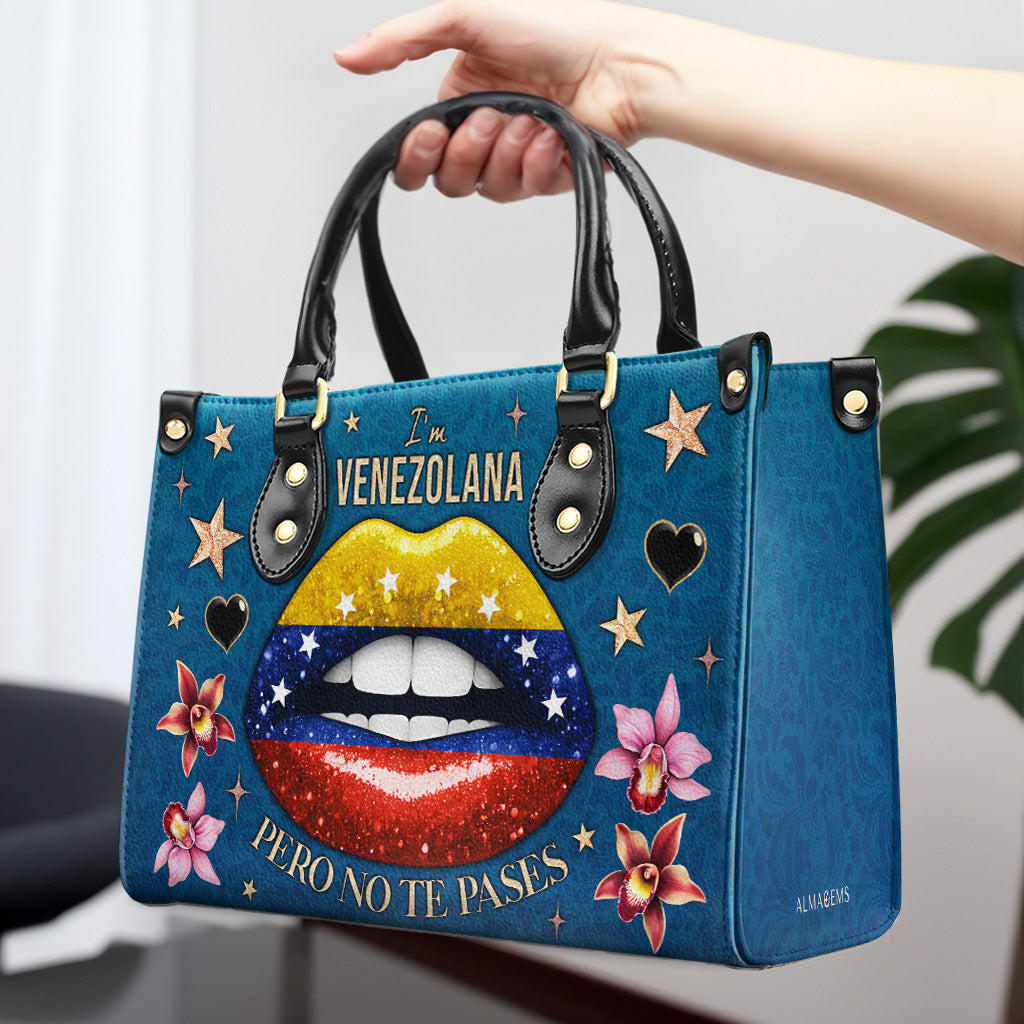 I'm Venezolana Pero No Te Pases - Personalized Custom Leather Handbag - LA032_HB