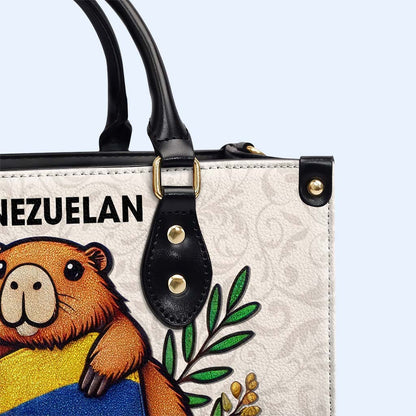 VENEZUELAN IT'S IN MY BLOOD - Personalized Custom Leather Handbag - LA033_HB