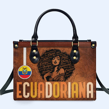 Inside The Latin Girl - Personalized Custom Leather Handbag - LA035_HB