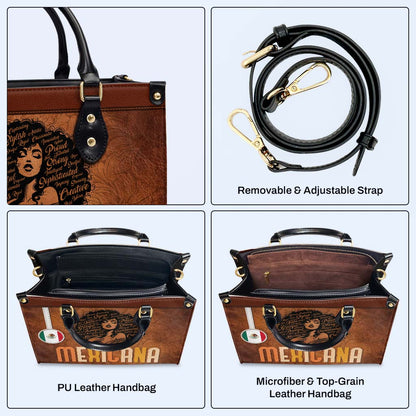 Inside The Latin Girl - Personalized Custom Leather Handbag - LA035_HB