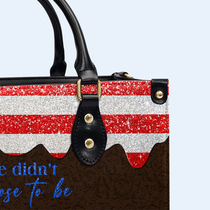 We didn't choose to be Boricua... We just got Lucky - Personalized Custom Leather Handbag - LA036_HB