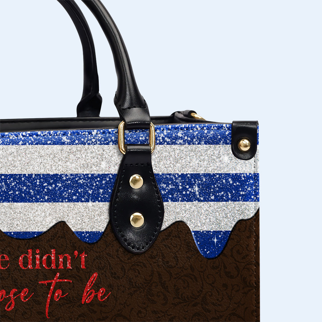 We Didn't Choose To Be Cuban... We Just Got Lucky - Personalized Custom Leather Handbag - LA040_HB