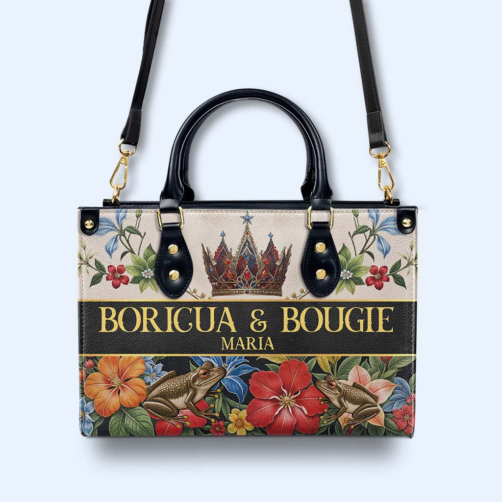 BORICUA & BOUGIE - Personalized Custom Leather Handbag - LA044_HB