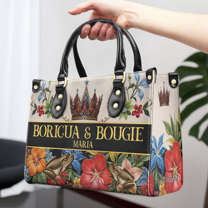 BORICUA & BOUGIE - Personalized Custom Leather Handbag - LA044_HB