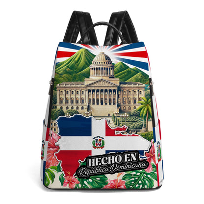 Hecho en República Dominicana - Personalized Custom Leather BackPack - LA051_BP