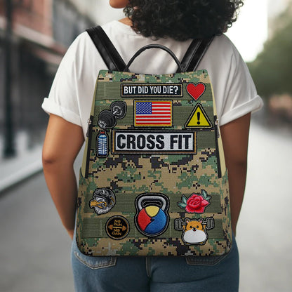 "BUT DID YOU DIE?" - CROSSFIT - Personalized Custom Leather BackPack - BP_FN09