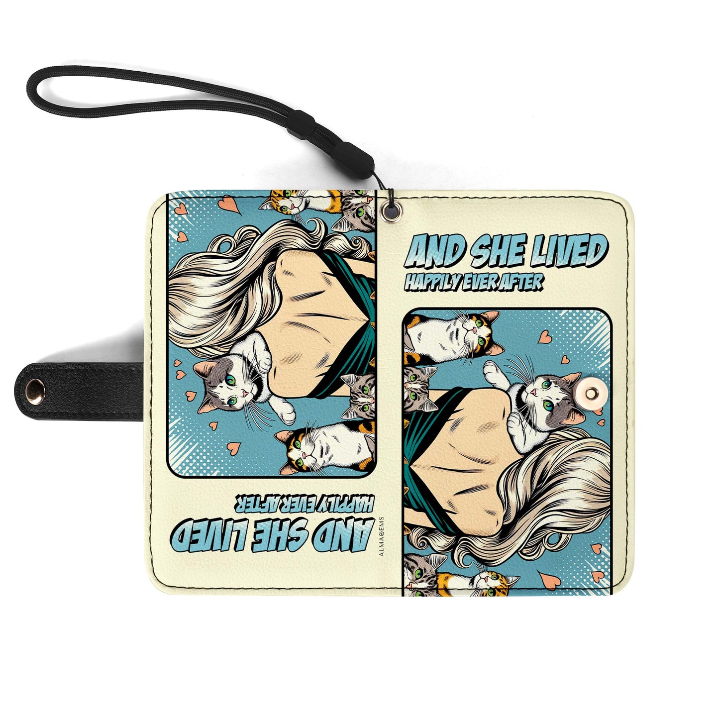 And She Lived Happily Ever After - Personalized Custom Phone Leather Wallet - LL04PW