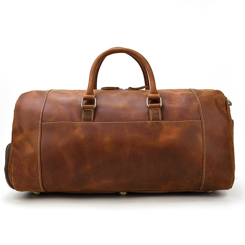 Elegant Leather Weekend Duffle Bag