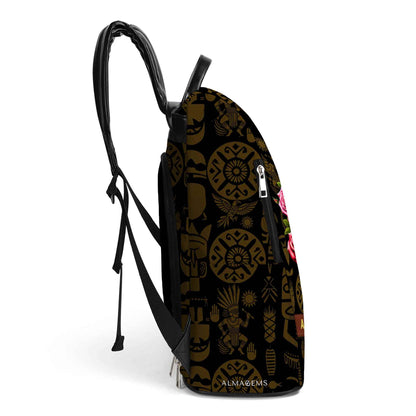 In A World Full Of Princesses Be A Chingona - Personalized Custom Leather BackPack - ME050_BP