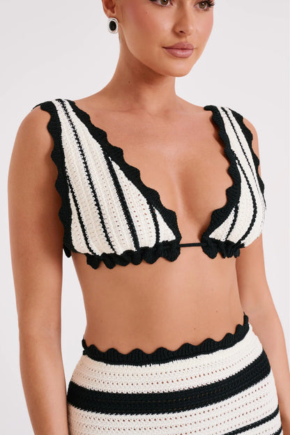 Micah Bralette Contrast Crochet