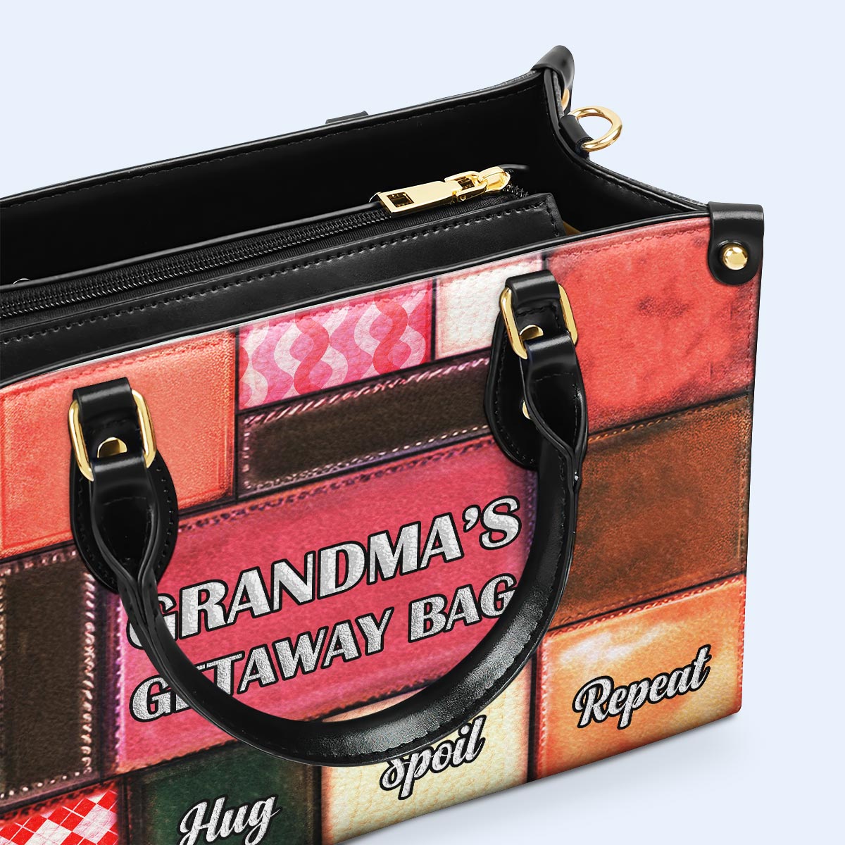 Grandma's Getaway Bag - Personalized Custom Leather Handbag - MM02