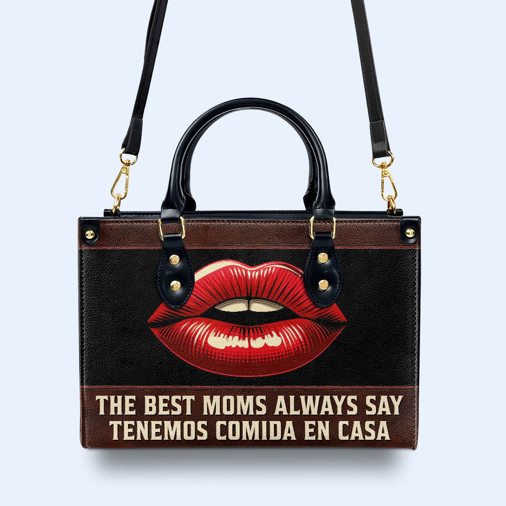 The Best Moms - Personalized Custom Leather Handbag - MM31