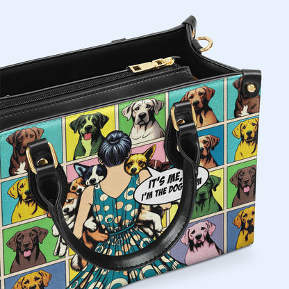 It's Me Hi I'm The Dog Mom - Personalized Custom Leather Handbag - MM32