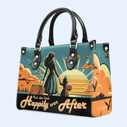 And She Lived Happily Ever After - Personalized Custom Leather Handbag - MM33