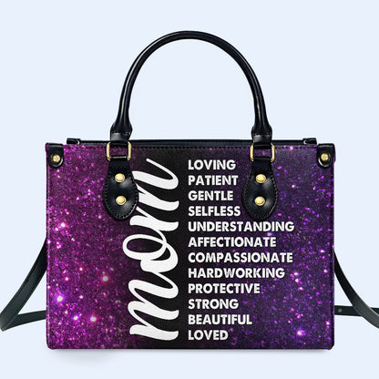 Mom - Personalized Custom Leather Handbag - MM46