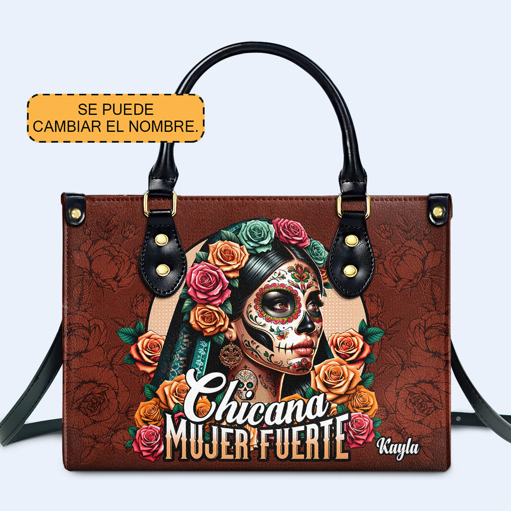 Mujer Fuerte - Personalized Custom Leather Handbag - MX16