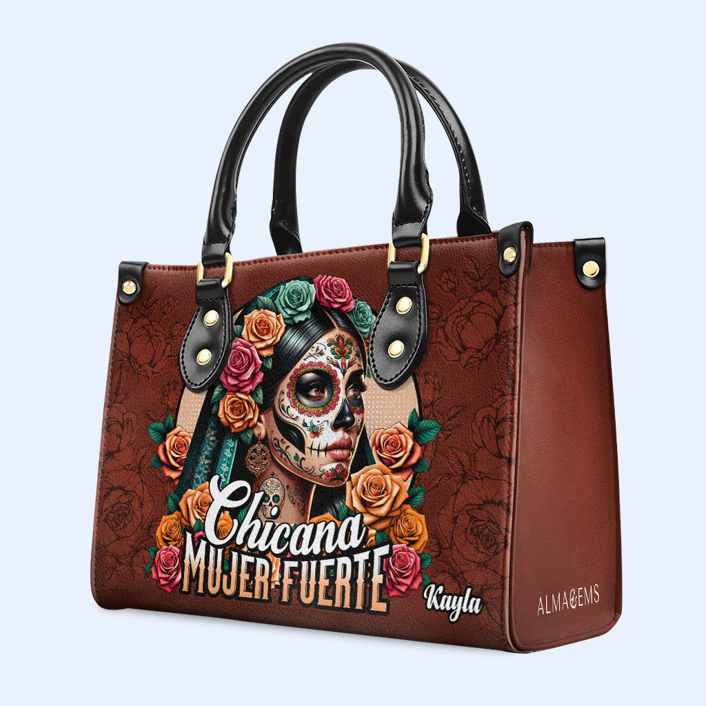 Mujer Fuerte - Personalized Custom Leather Handbag - MX16