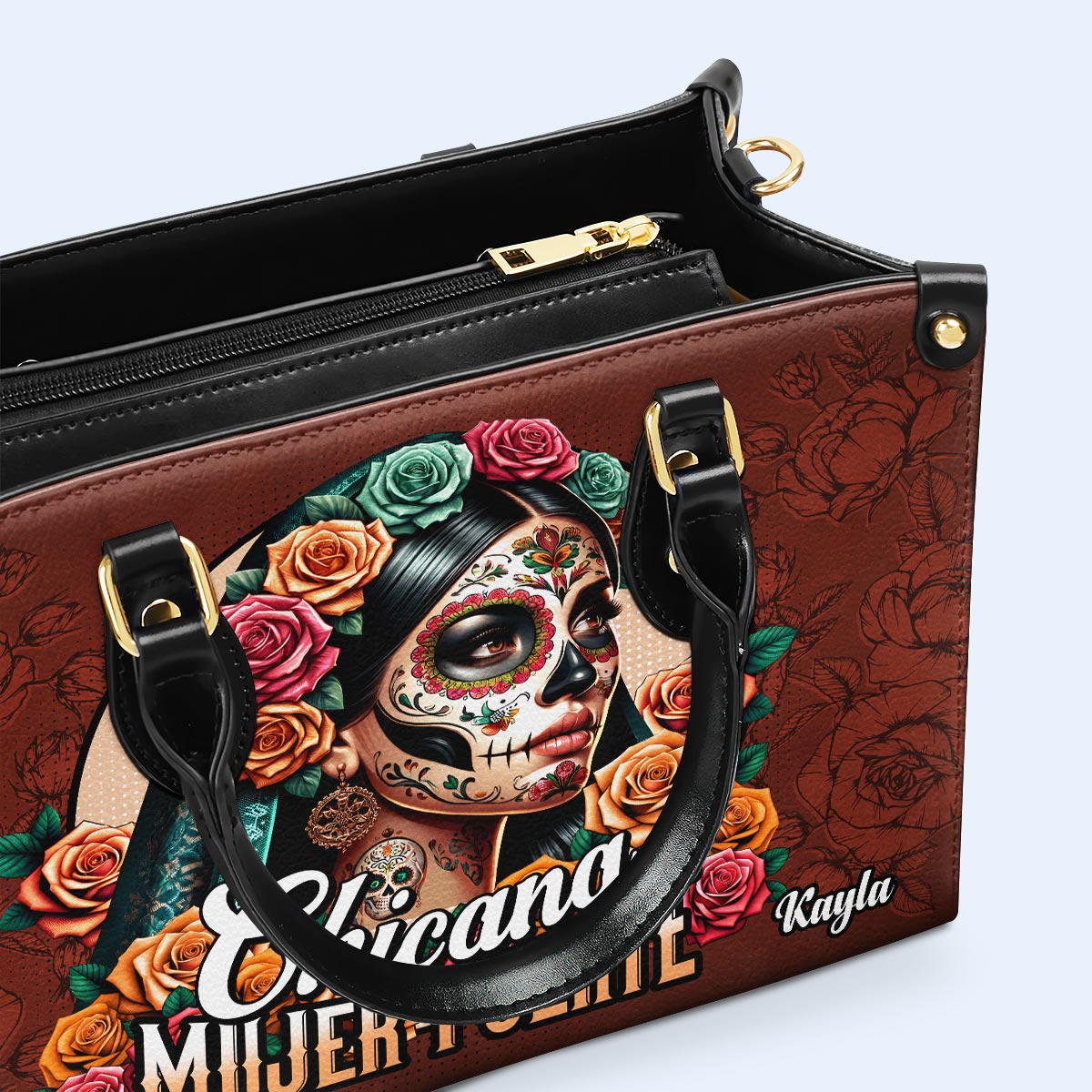 Mujer Fuerte - Personalized Custom Leather Handbag - MX16