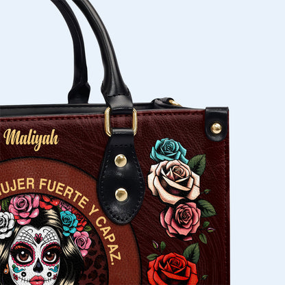 Mujer Fuerte - Personalized Custom Leather Handbag - MX24