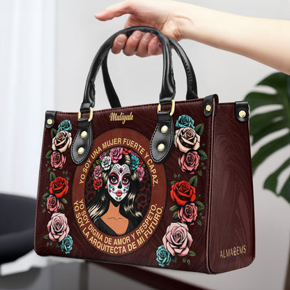 Mujer Fuerte - Personalized Custom Leather Handbag - MX24