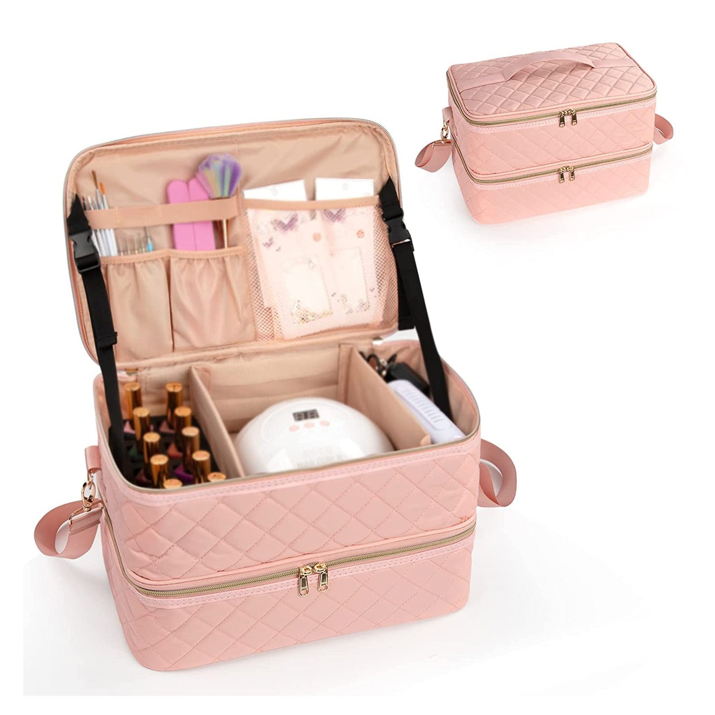 Manicure Set Makeup Case，Pink