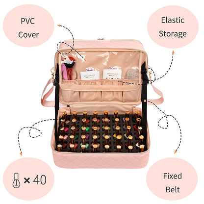 Manicure Set Makeup Case，Pink