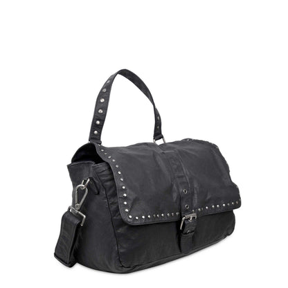 Maxi Honey Rivet Washed Black mit Antiksilber
