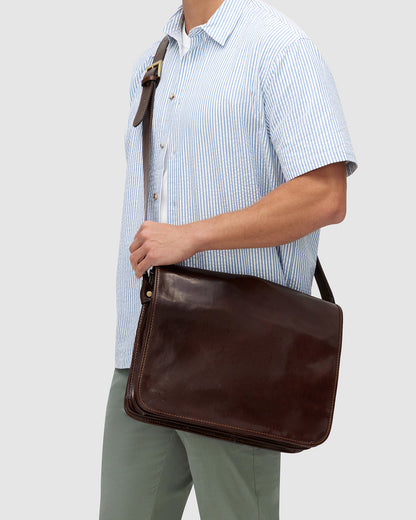 Nero Brown - Double Compartment Messenger