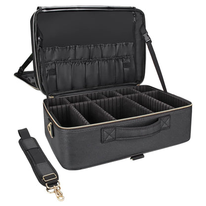 New Extra Large Makeup Case with Adjustable Dividers