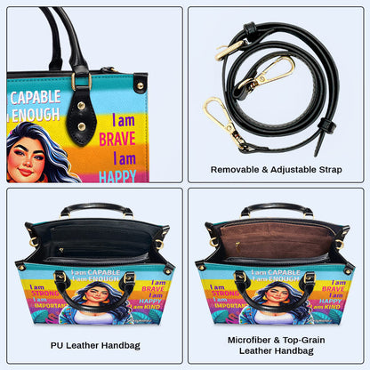 I Am Capable - Personalized Custom Leather Handbag - PG02