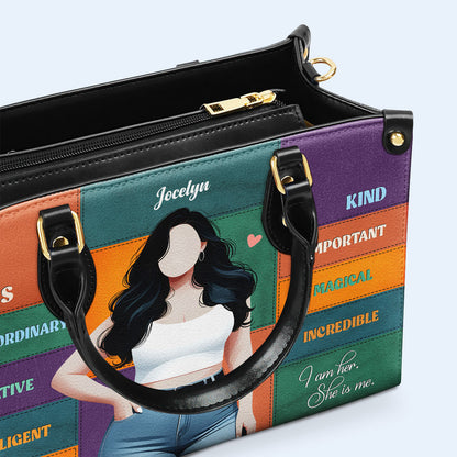 She Is - Personalized Custom Leather Handbag - PG03