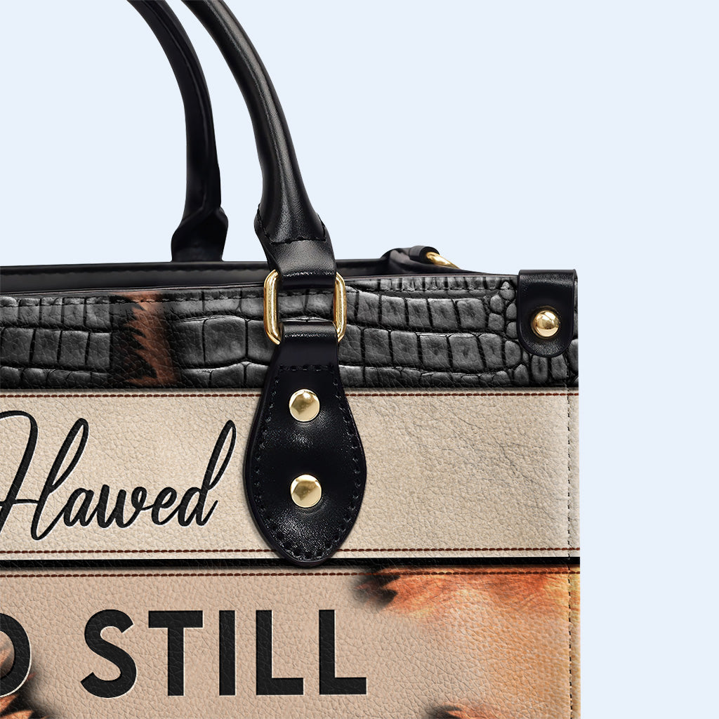 Flawed And Still Worthy - Leather Handbag - PG17