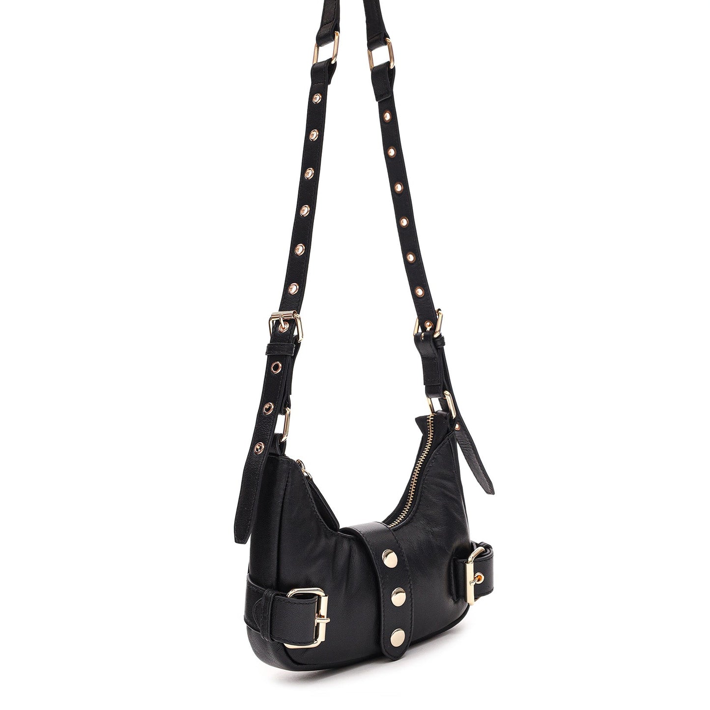 Palma Rivet Puffed Sheep Schwarz mit Gold