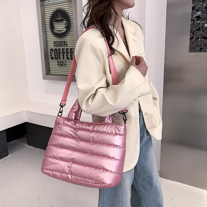 Satin Puffer Bag