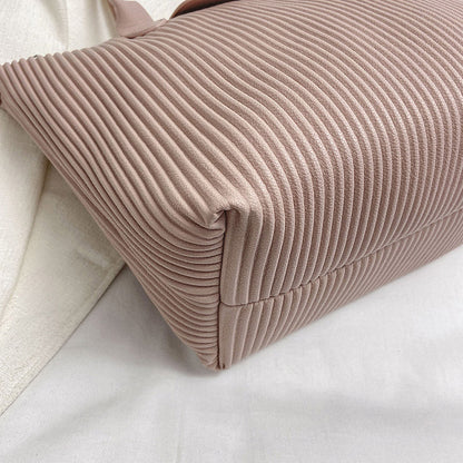 Top Handle Pleated Tote