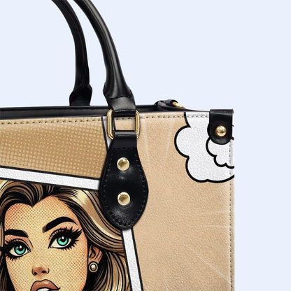 I'm Nice Pero No Te Pases  - Personalized Custom Leather Handbag - QCUS009_HB