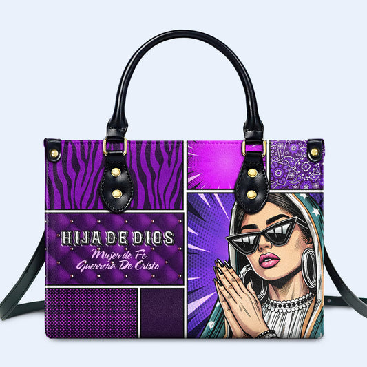 Hija De Dios  - Personalized Custom Leather Handbag - QCUS014_HB